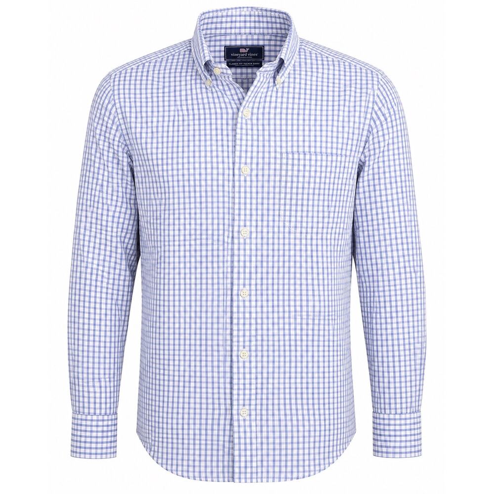 Vineyard Vines Blue White Gingham Button Down Shirt Men’s Size XLClassic Preppy